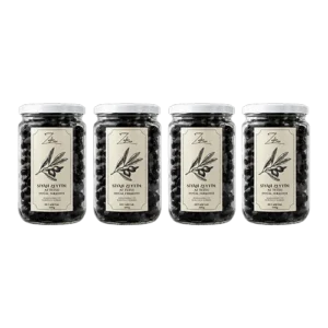 Doğal Fermente Siyah Kuru Sele Zeytin 400g x4