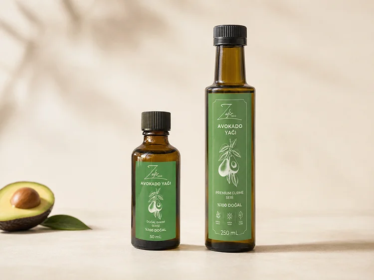 Zafir Natural Soğuk Sıkım Avokado Yağları; 50 mL ve 250 mL ambalajlar